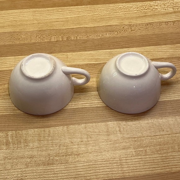 Set of 2 Teal Cornflower Tea Cups Gold Rims - Picture 6 of 6